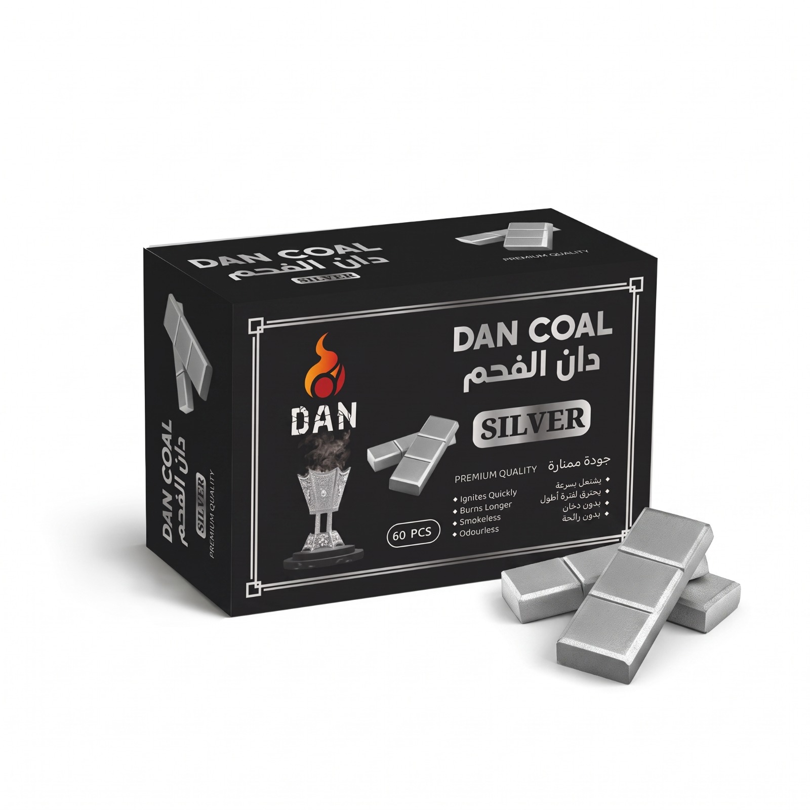 DAN  MAGIC COAL SILVER  60 PCS